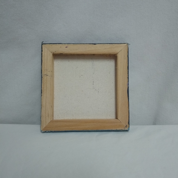 Mini Art Night Sky Small Art 4in4in Hand made Desk Art Gift Idea Accent Piece - Picture 5 of 5